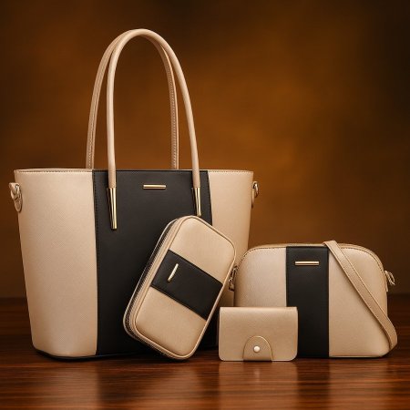 بيج فاتح(كريمي) واسود